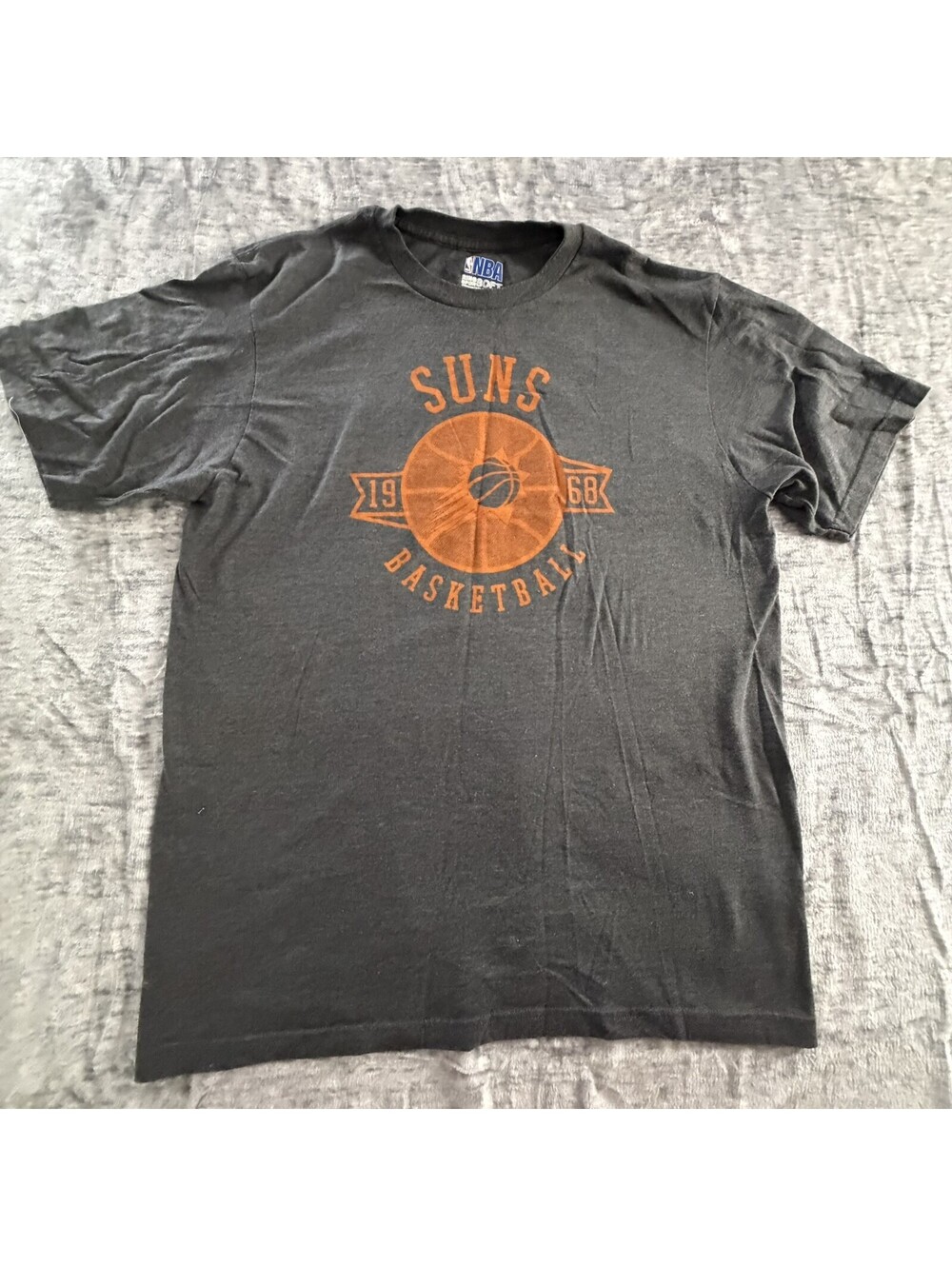 Phoenix Suns NBA Basketball Graphic T-Shirt Men's Size L Gray Orange Ring Spun